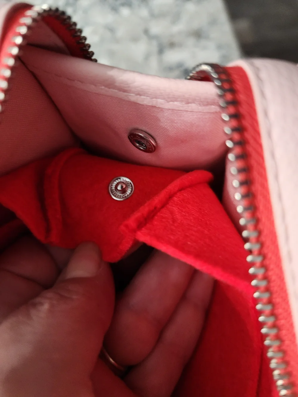 Glossier Light Pink Beauty Bag With Snap In Removeable Liner
